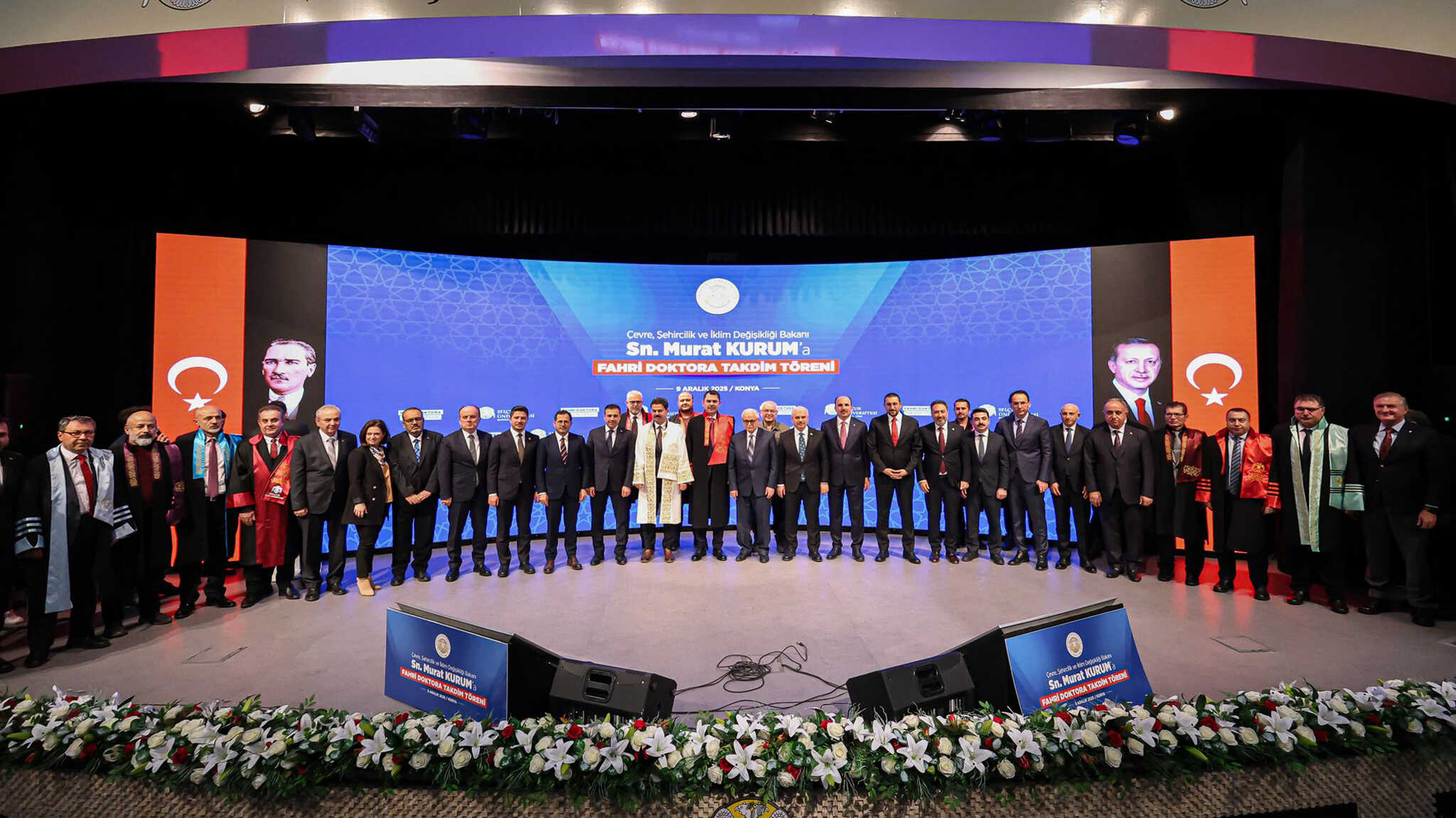 S.Ü. TARAFINDAN ÇEVRE, ŞEHİRCİLİK VE İKLİM DEĞİŞİKLİĞİ BAKANI MURAT KURUM'A FAHRİ DOKTORA TAKDİM TÖRENİ