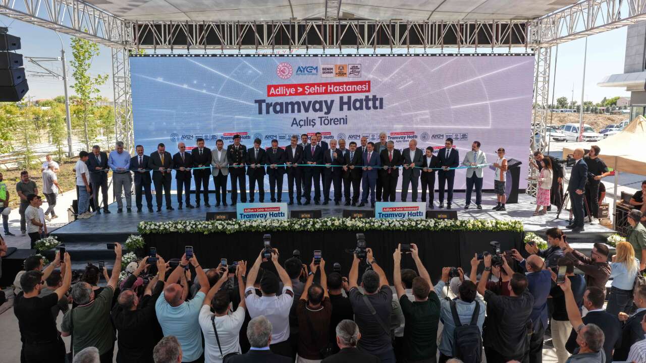 KONYA BÜYÜKŞEHİR BELEDİYESİ ADLİYE-ŞEHİR HASTANESİ TRAMVAY HATTI AÇILIŞ TÖRENİ