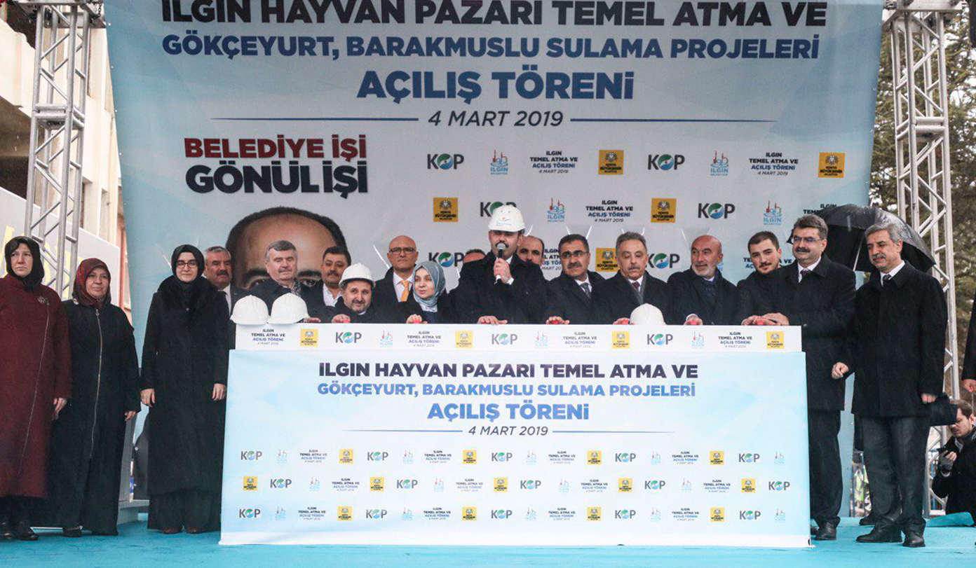 ILGIN HAYVAN PAZARI TEMEL ATMA TÖRENİ ve SULAMA TESİSLERİ AÇILIŞ TÖRENİ