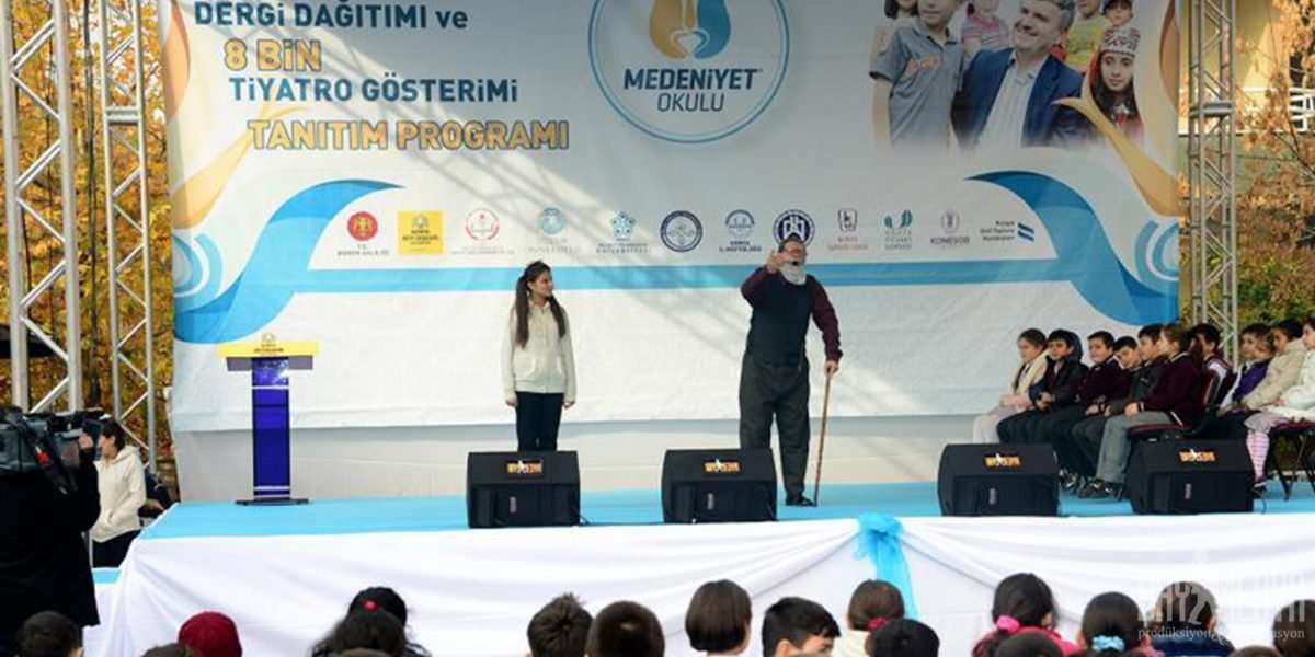 MEDENİYET OKULU 320 BİN DERGİ DAĞITIMI VE 8 BİN TİYATRO GÖSTERİMİ TANITIM PROGRAMI